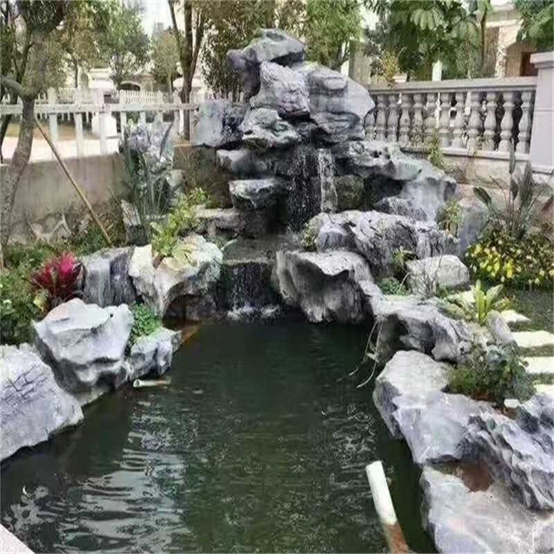 祁东庭院假山鱼池图片